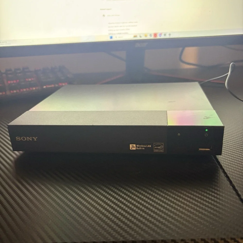 Sony BDP-S3700 Streaming Blu-Ray Player Wi-Fi No Remote